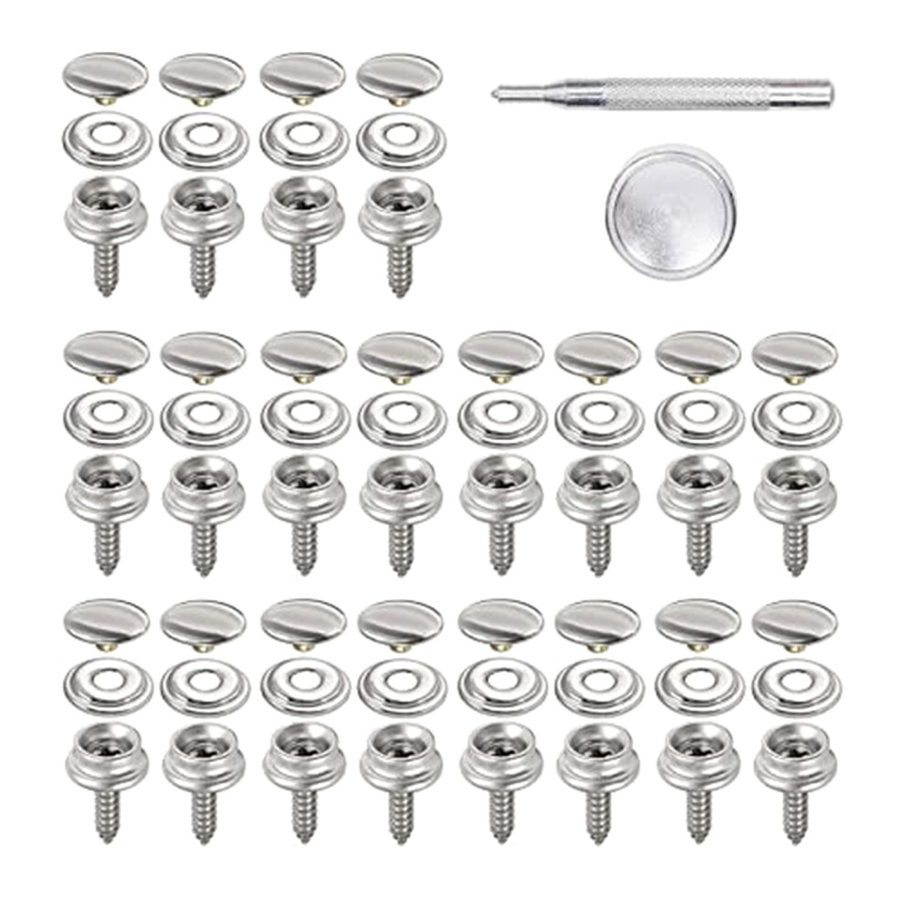 20Pcs Rustproof Snapping Buttons Ideal For Yachts Canvas And 7627001628359