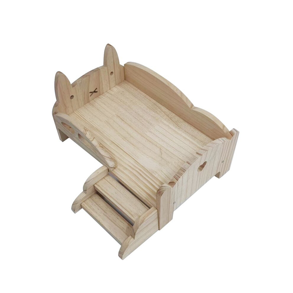 Wella Elements Wooden Bed For Dolls Universal Wooden Bed Wooden Doll Diy Bed For Dolls Children's Day Gift(Bunny)