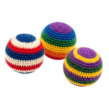 1 Set Gentle Rice Husk Filled Foot Bag Outdoor Play-3PCS