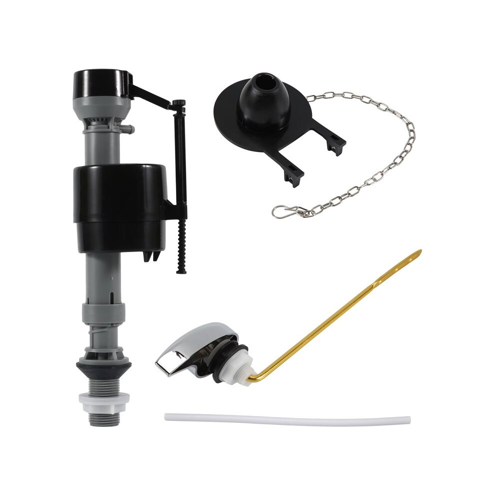 Universal Toilet Flusher Replacement Kit Toilet Flush Flapper Repair Kit Include Toilet Fill Valve Flapper Handle 4713199139401