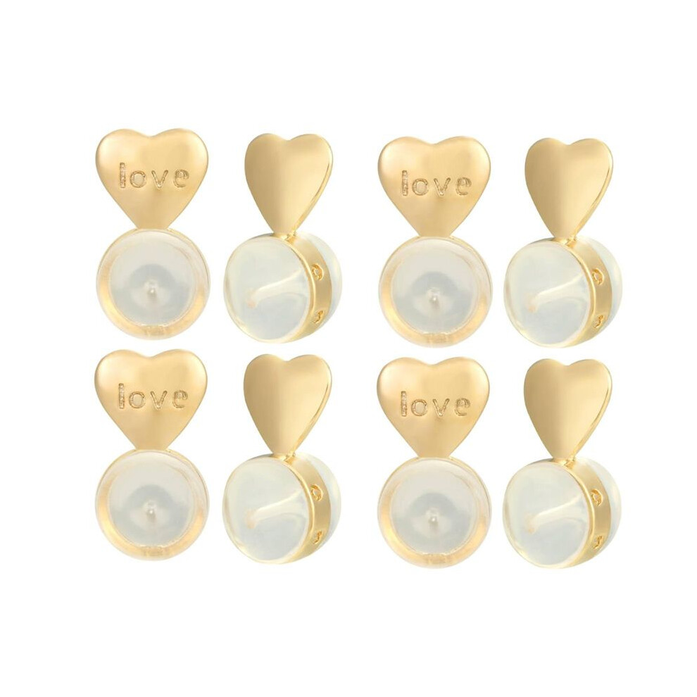8Pcs Earring Backs For Droopy-Ears, Earring Lifter Backs Replacements For Heavy Earrings,Gold 4711791574897