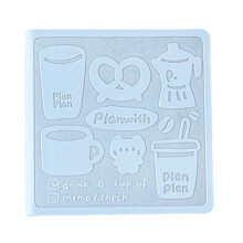 Compacts 10x10cm draagbaar notitieboekje, gevoerd dagboek-blauw