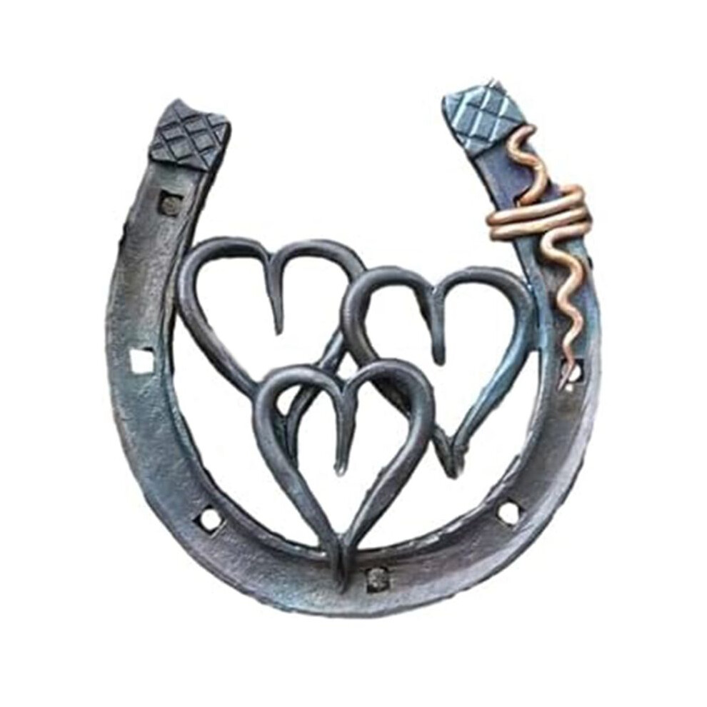 Handmade Horseshoe, Cast Horseshoe Wall Decor, Good Lucky Horseshoe, Hand Cast Horseshoe With Love Wall Decor C Wella Elements