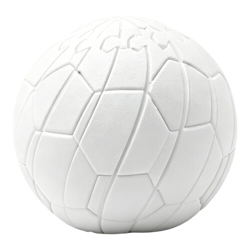 Fun 3D Printed Transformable Soccer Football Toy Safe-White