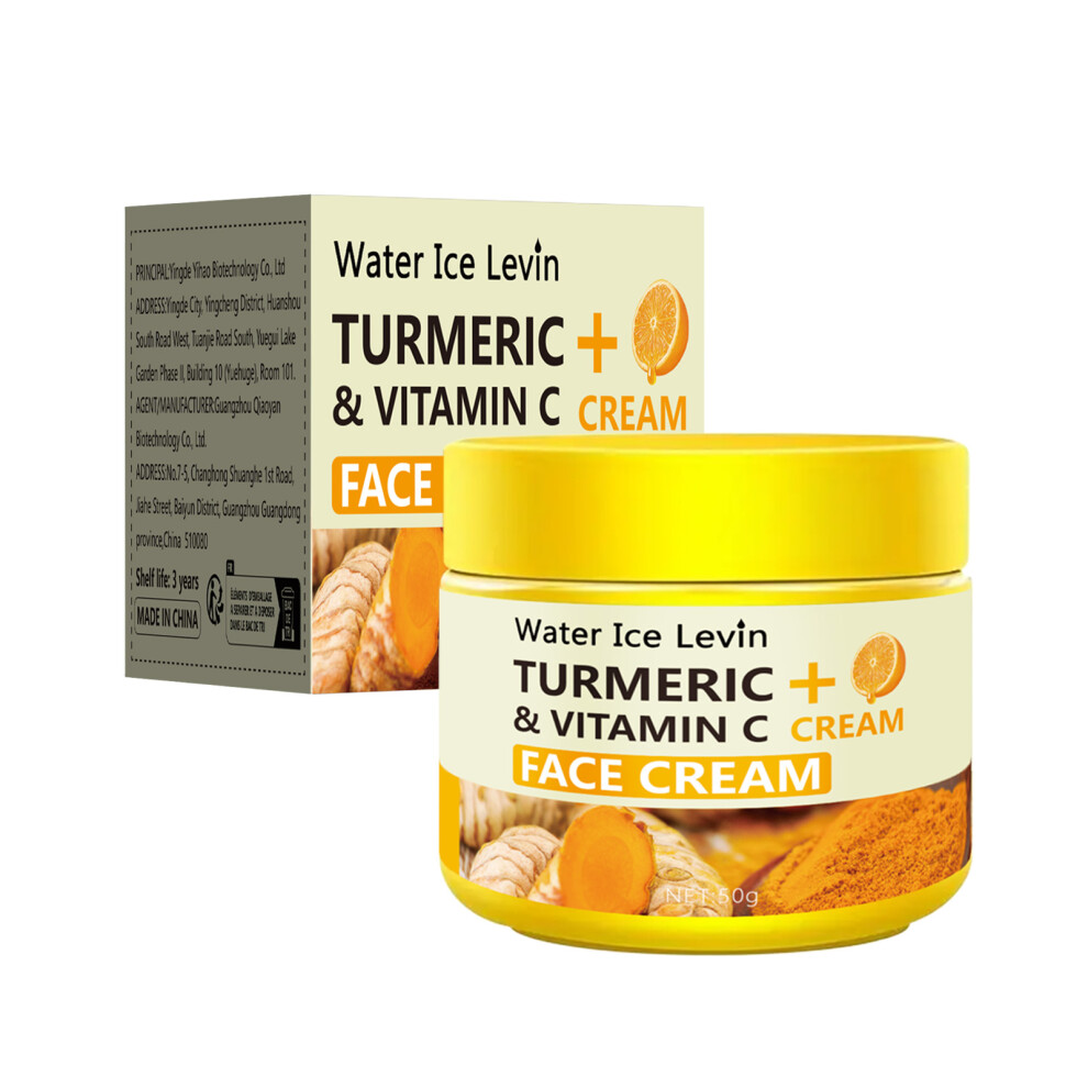 Cream (A) Turmeric Vitamin C Anti-Aging Moisturizing Anti-Wrinkle Collagen Hyaluronic Acid Skin Care Cosmetics 50G
