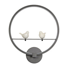 18W 3000K Warmes Licht Zwei Vögel Ring LED Wandlampe LED Moderne Wandlampe für Wohnzimmer Schlafzimmer Nachttischbeleuchtung Schwarz