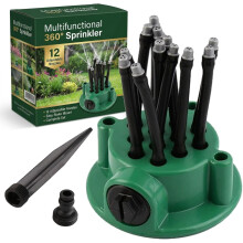 (1pc, -) Irrigatore da giardino multidirezionale 360, annaffiatore automatico rotante