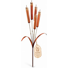 (1pc, -) Estaca de Jardim com Sino de Vento Cattail, Arte Rústica de Cobre para Plantas