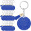 Chaveiro AcríLico em Branco com Chaveiro 1,97 Polegadas Glitter AcríLico em Branco FaçA Você Mesmo Chaveiro Borla Azul 1