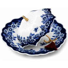 (blue a set of, -) Umbrella Tea Infuser, Chinese Blue & White Porcelain Ceramic Strainer for Loose Leaf