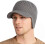 (Gray, 7 1/8-7 3/4) Cappello invernale caldo con paraorecchie e tesa, per uomo 1