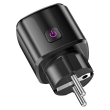 Enchufe Tuya 20 A con Wifi, Enchufe Inteligente con Alimentación CA de 100 A 240V, Toma Corriente con Temporizador Voz para Hogar Alexa, Enchufe Tuya