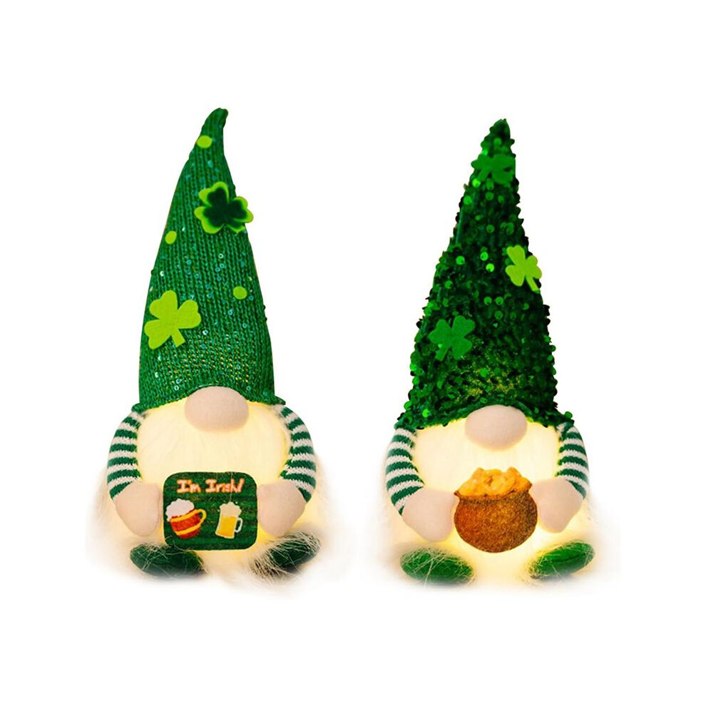 St. Patricks Day Gnome- Plush Elf Irish Gnome Faceless Doll Scandinavian Tomte For St Patricks Day Decorations Green Wella Elements