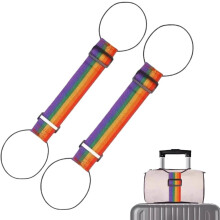 (colorful, -) Multi Use Strong Adjustable Luggage Connector Straps, Elastic Belt for 2 Suitcases