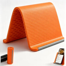 (Orange, -) Support téléphone pliable silicone, socle bureau réglable