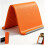 (Orange, -) Support téléphone pliable silicone, socle bureau réglable 1