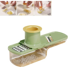 (Green, -) 2026 Multifunctional Garlic Grinder, Handheld Vegetable Slicer & Ginger Grater