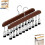 (Brown +2pcs, -) Οργανωτής ντουλάπας με 10 κλιπ, κρεμάστρα για φούστες - Αποθήκευση 1