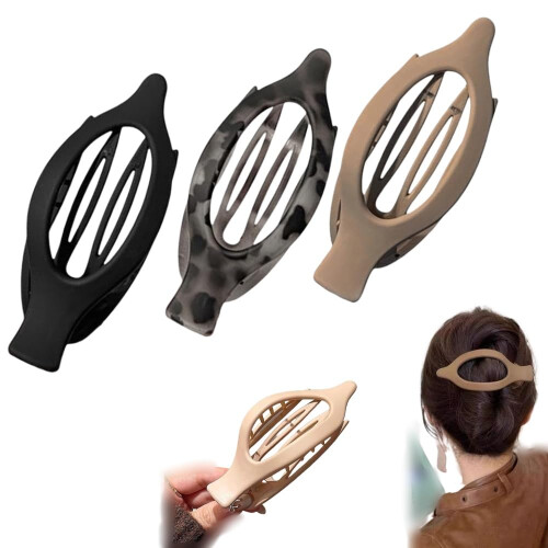 (B-3PCS, -) Σφιγκτήρες μαλλιών, ματ γαλλικά για πυκνά μαλλιά - Αξεσουάρ κομμωτικής