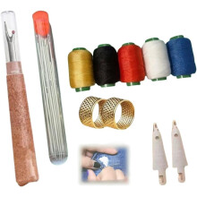 (36 PCS, -) 37 kpl isosilmäinen teräsneula sarja, ruostumaton käsinompeluneula