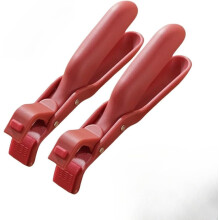 (Red, -) Anti-Scald Tellerhalter, multifunktionaler Silikon rutschfester heißer Tellerhalter