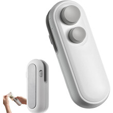 (White, -) Sigillatore mini con taglierino e magnete, sottovuoto per snack