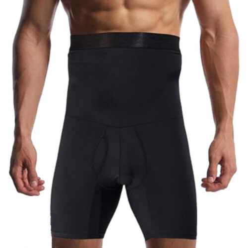 (Black, XX-Large) Ανδρικό εσώρουχο shapewear υψηλής μέσης, ελαστικό - Αξεσουάρ ένδυσης
