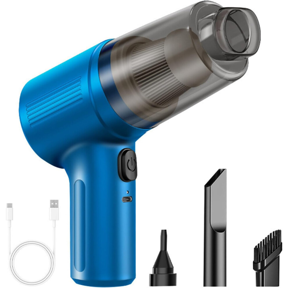 (, -) Wireless Handheld Car Vacuum Cleaner, Portable & Cordless With Multi-Nozzles Blue 5437706755760
