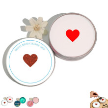 (Heart Shape – 100g, -) Silikon Make-up Pinsel Reinigungspad mit festem Seife, Tiefenreinigung für Schwämme