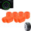 (Orange-8pcs, -) Set cappucci valvole auto luminescenti, accessorio guida notturna 1