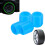 (Blue-4pcs, -) Set cappucci valvole auto luminescenti, accessorio guida notturna 1