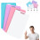 (Vertical-4pcs+4 Back Clip, -) Erasable Badge Note, Dual-Side Writable Reusable Notepad with Clip 1