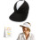 (Black, One Size) Γυναικείο καπέλο visor φαρδύ γείσο UV50+ - Για παραλία & γκολφ 1