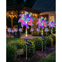 (10pcs, -) Magischer Regenbogen Solar Pinwheel Lichter, LED Garten Windradstecker
