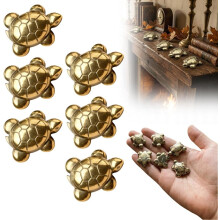 (25mm 6pcs, -) Pyriet kristal schildpad – mini hangende schildpad voor DIY sieraden en huisdecor