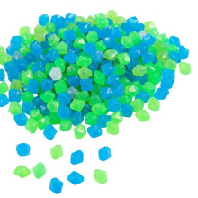 (Green Blue Mix, -) 300 Stück leuchtende Gartensteine, leuchtende Kiesel für Außen Nachtwegweiser