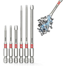 (1 Set, -) 6-delige pagode zeskant schroevendraaier bit set – 1.5-6mm voor elektrische boor en moersleutel