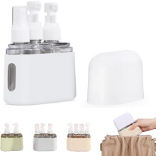 (Gray, 3 in 1) Mini Shampoo-Spender Set, tragbare Reiseflaschen für Toilettenartikel