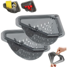 (2pcs, -) Magnetischer Eckspülen-Sieb, Ablaufkorb mit Schwammhalter