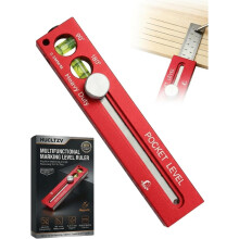(Red*metric, -) Multifunctionele markeringswaterpas – verstelbaar meetinstrument voor houtbewerking