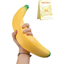 (1*17in, -) Juguete plátano gigante blandito, bola estrés crecimiento lento adultos