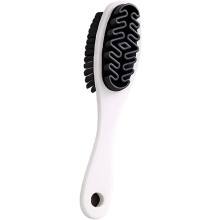 (White Handle/1pcs, -) 2-in-1 mokkakenkäharja ja pyyhekumi, kumikiillotus nubukille ja nahalle