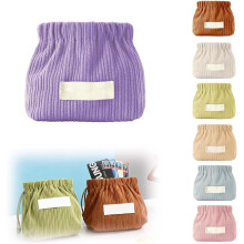 (Purple, -) Organizador Mini Elástico para Tira de Cabelo Corduroy, Pequeno para Viagem