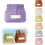 (Purple, -) Mini organizer elastico fermacapelli in velluto, portatile 1