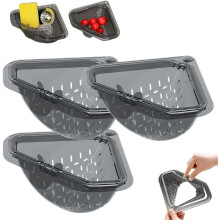(3pcs, -) Magnetischer Eckspülen-Sieb, Ablaufkorb mit Schwammhalter