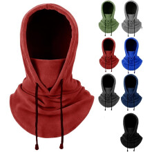 (B-wine Red, One Size) Passamontagna Sherpa, cappello termico e sciarpa invernale