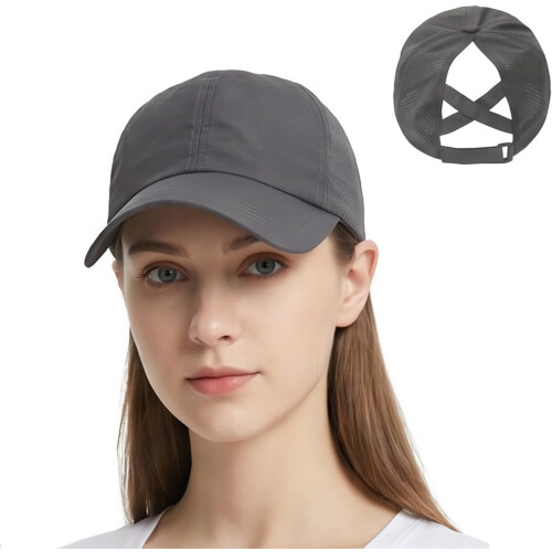 (B-dark Grey, -) Ανδρικό καπέλο βάσης με προστασία UV, ρυθμιζόμενο - Καπέλο ψαρέματος