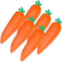 (6pcs, -) 3 zanahorias gigantes blanditas, 5.5" realistas antiestrés regalo