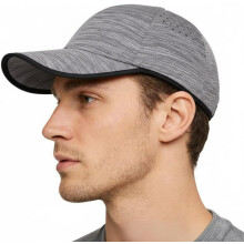 (A-dark Grey, -) Boné de Beisebol com Proteção UV, Ajustável para Cabelo Preso
