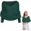 (Dark Green, One Size) Πλεκτό κασκόλ με μανίκια για γυναίκες, σάλι - Φθινοπωρινό δώρο 1